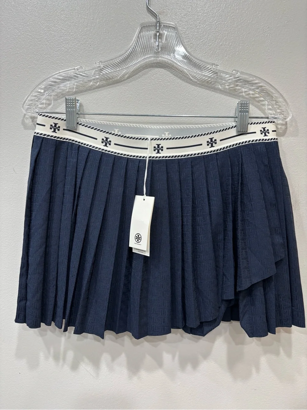 Tory Burch Sport Pleated Jacquard Jersey Tennis Skirt Skort Women’s Medium NEW